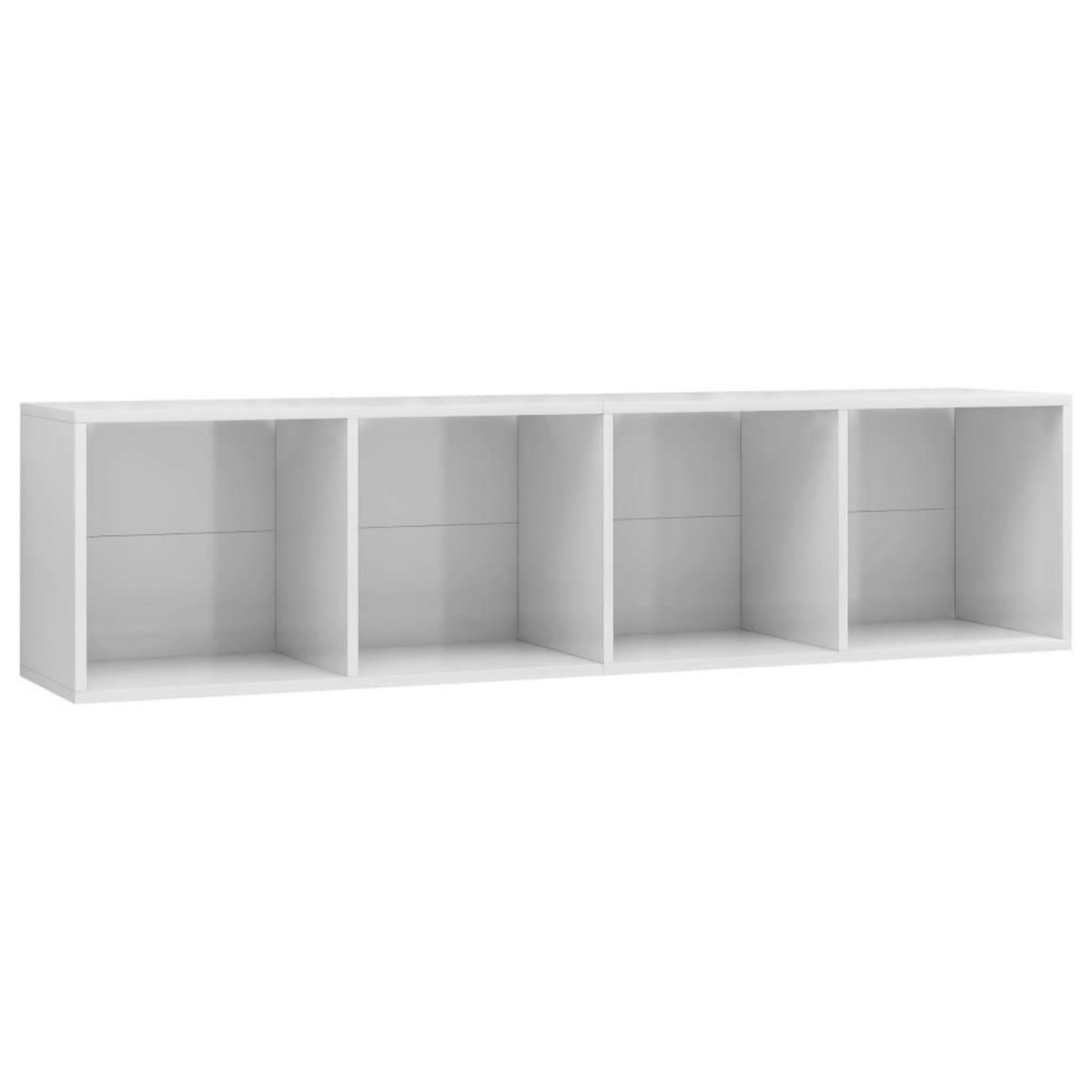 VIDAXL Bibliotheque/Meuble TV Blanc brillant 143x30x36 cm