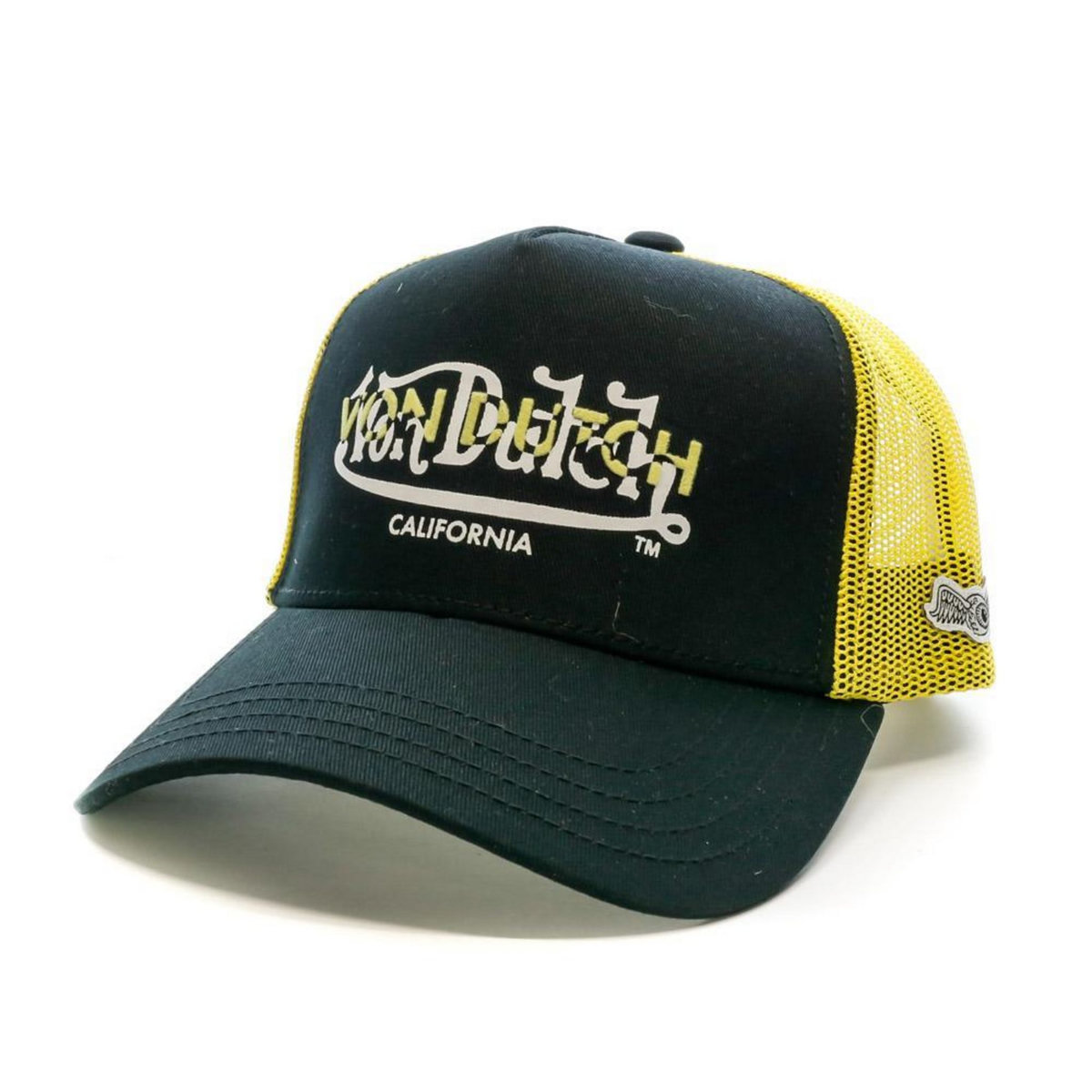 VON DUTCH Casquette /Jaune Homme Von Dutch Twin Logo Black