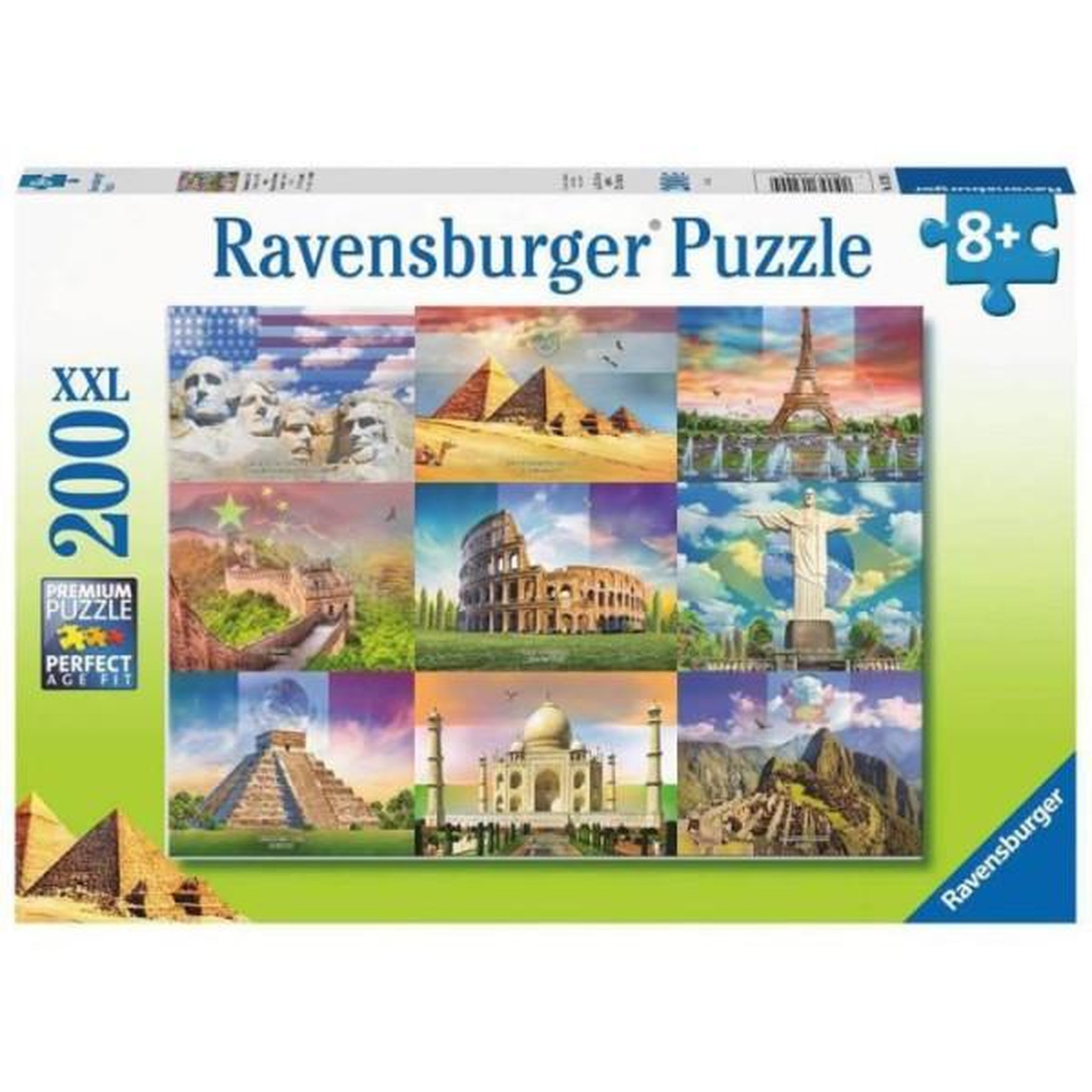 Voir la diapositive 3 : RAVENSBURGER Puzzle enfant 200 p xxl - les monuments du monde - ravensburger - architecture et monument - des 8 ans