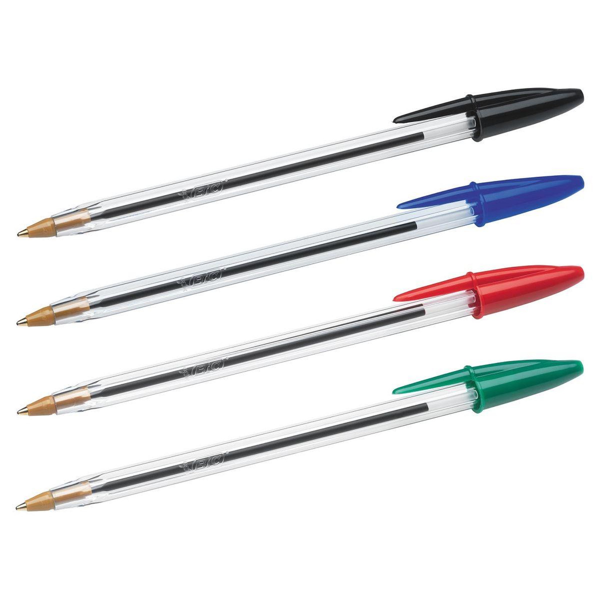Voir la diapositive 2 : BIC Lot de 27 stylos bille pointe moyenne bleu/noir/rouge/vert Cristal Original