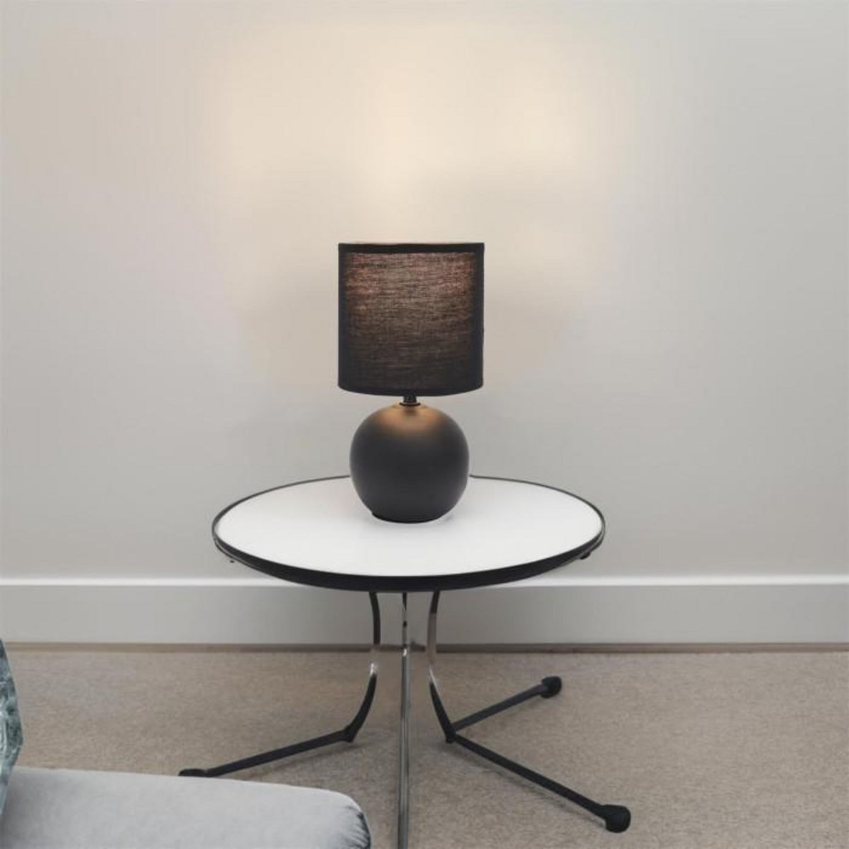 Paris Prix Lampe à Poser en Céramique  Loraine  25cm Noir