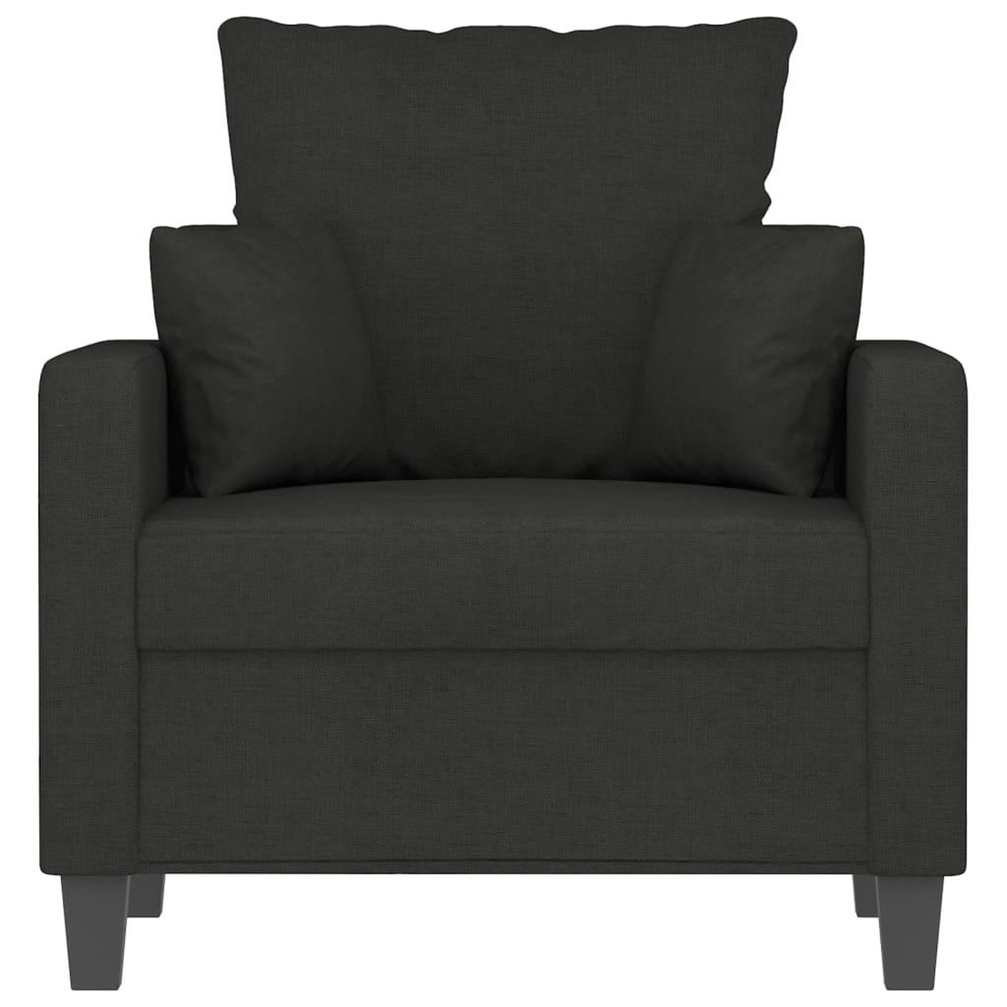 Voir la diapositive 3 : VIDAXL Fauteuil Noir 60 cm Tissu
