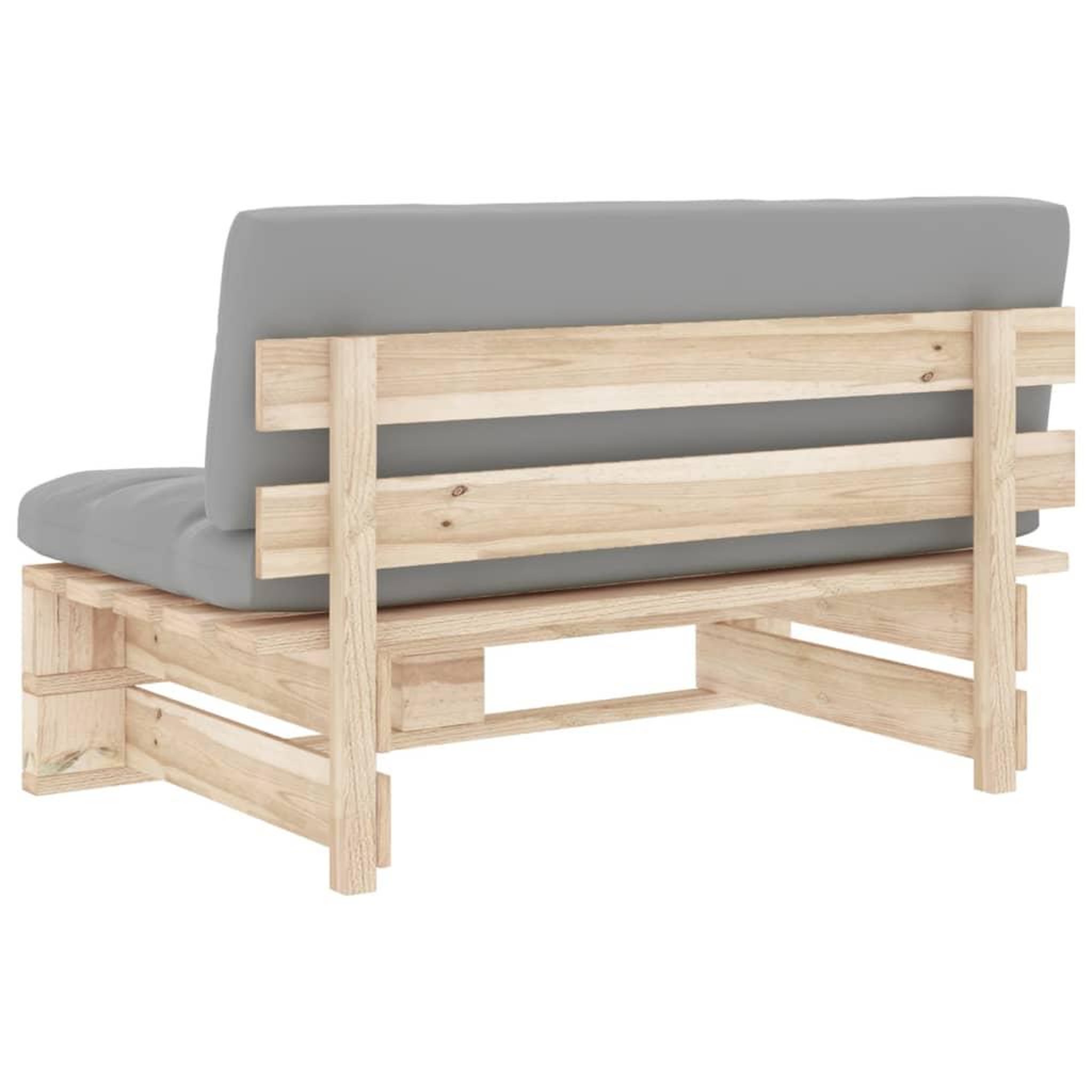 Voir la diapositive 5 : VIDAXL Canape central palette de jardin bois de pin impregne