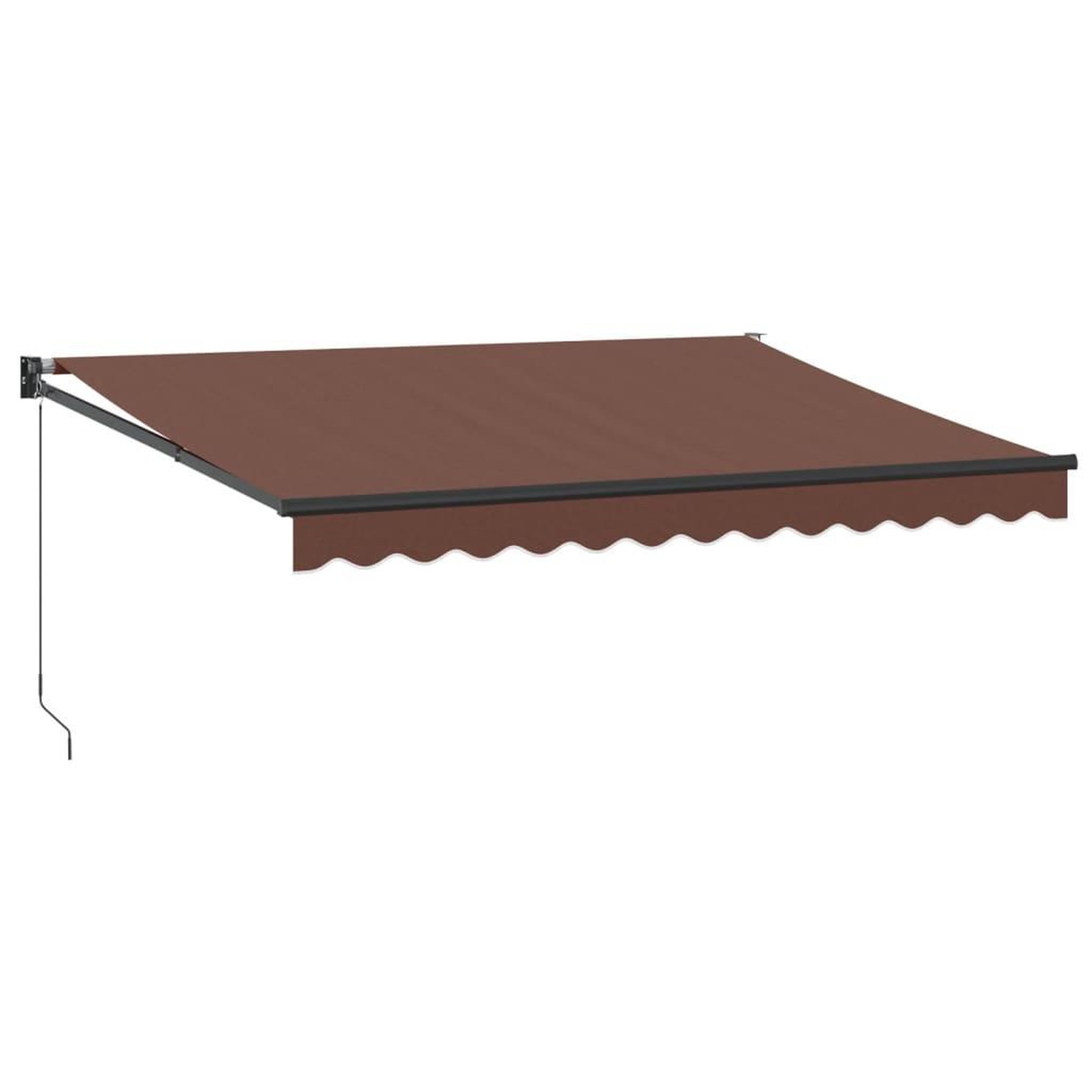 Voir la diapositive 2 : VIDAXL Auvent manuel retractable marron 350x250 cm
