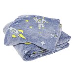 Paris Prix Parure de Lit 2 Pièces  Phosphorescent  140x200cm Bleu