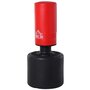HOMCOM Sac de frappe boxe autoportant punching ball hauteur réglable Ø 56 x 145-172 cm HDPE rouge noir
