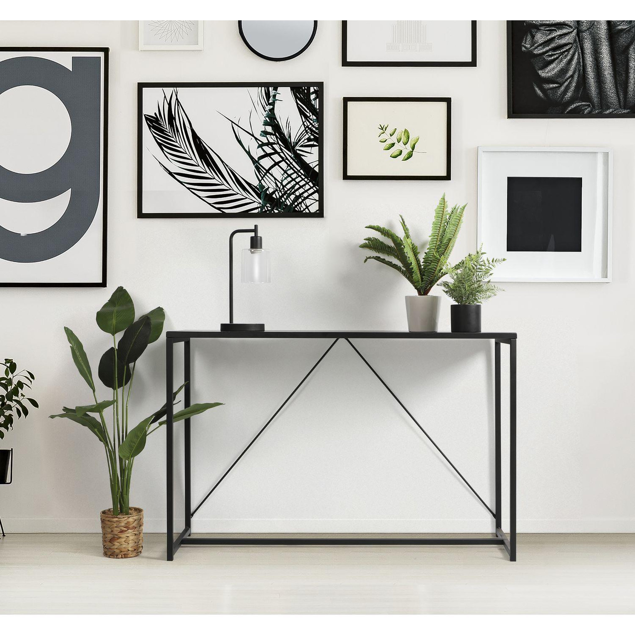 Voir la diapositive 2 : DIVERS Console design en métal Madison - L. 120 x H. 79 cm - Noir