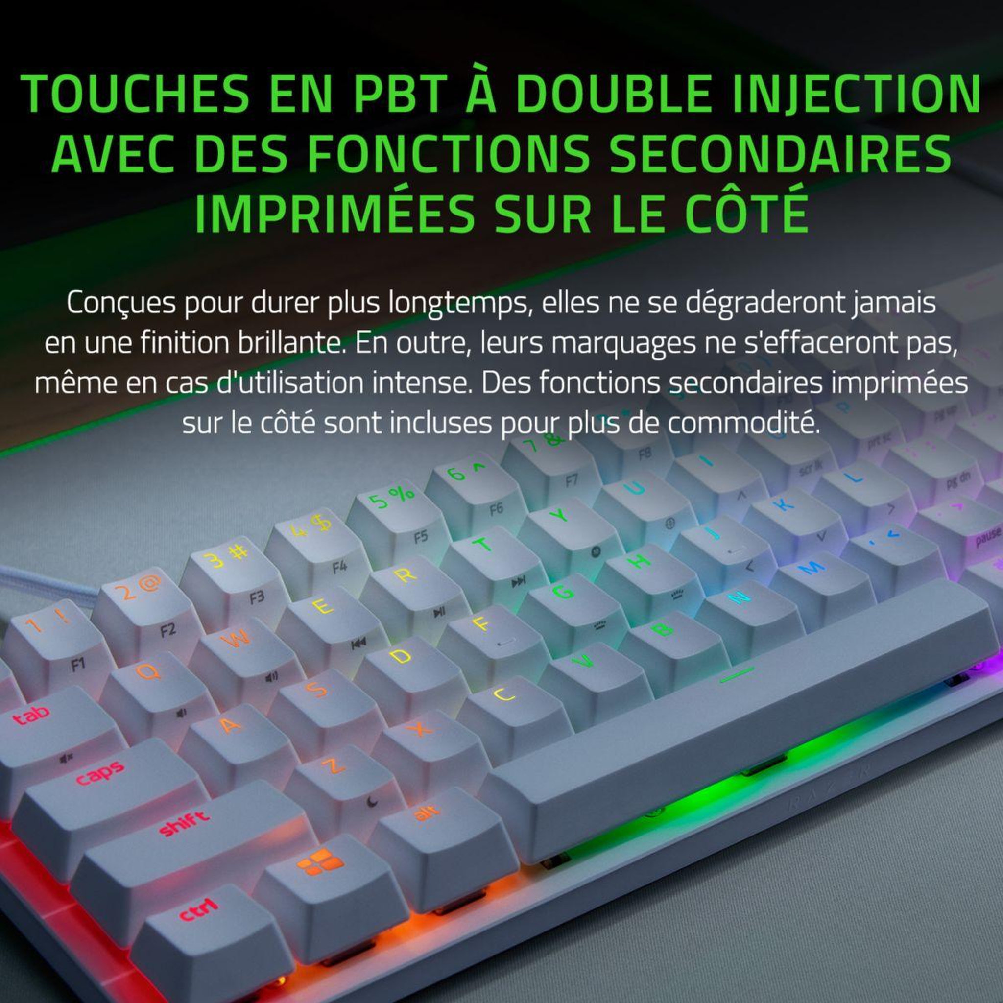 Voir la diapositive 4 : Razer Clavier gamer huntsman mini edition mercury