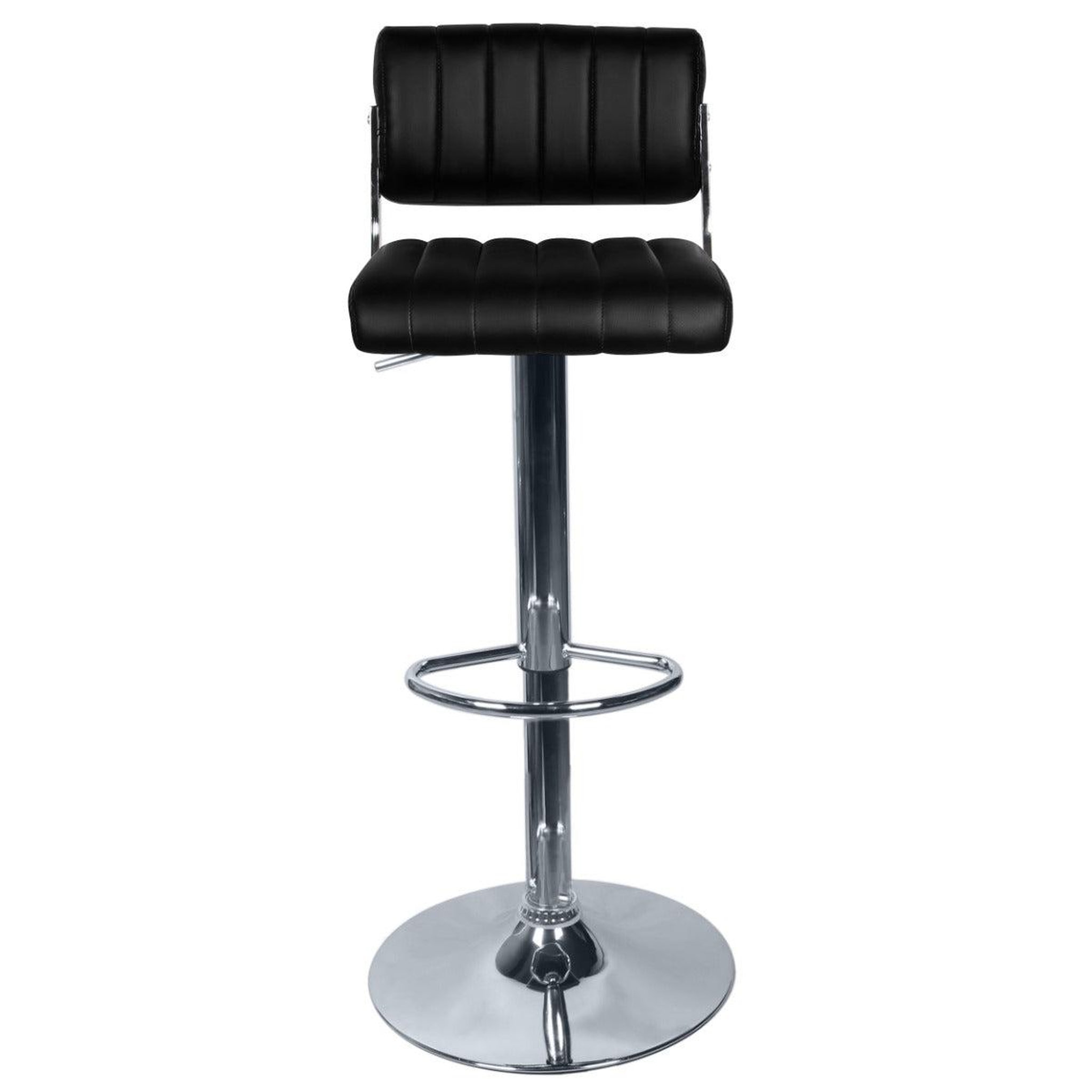 Voir la diapositive 5 : Rendez vous déco Lot de 2 chaises de bar réglables 61/83 cm en cuir synthétique marron - Houston