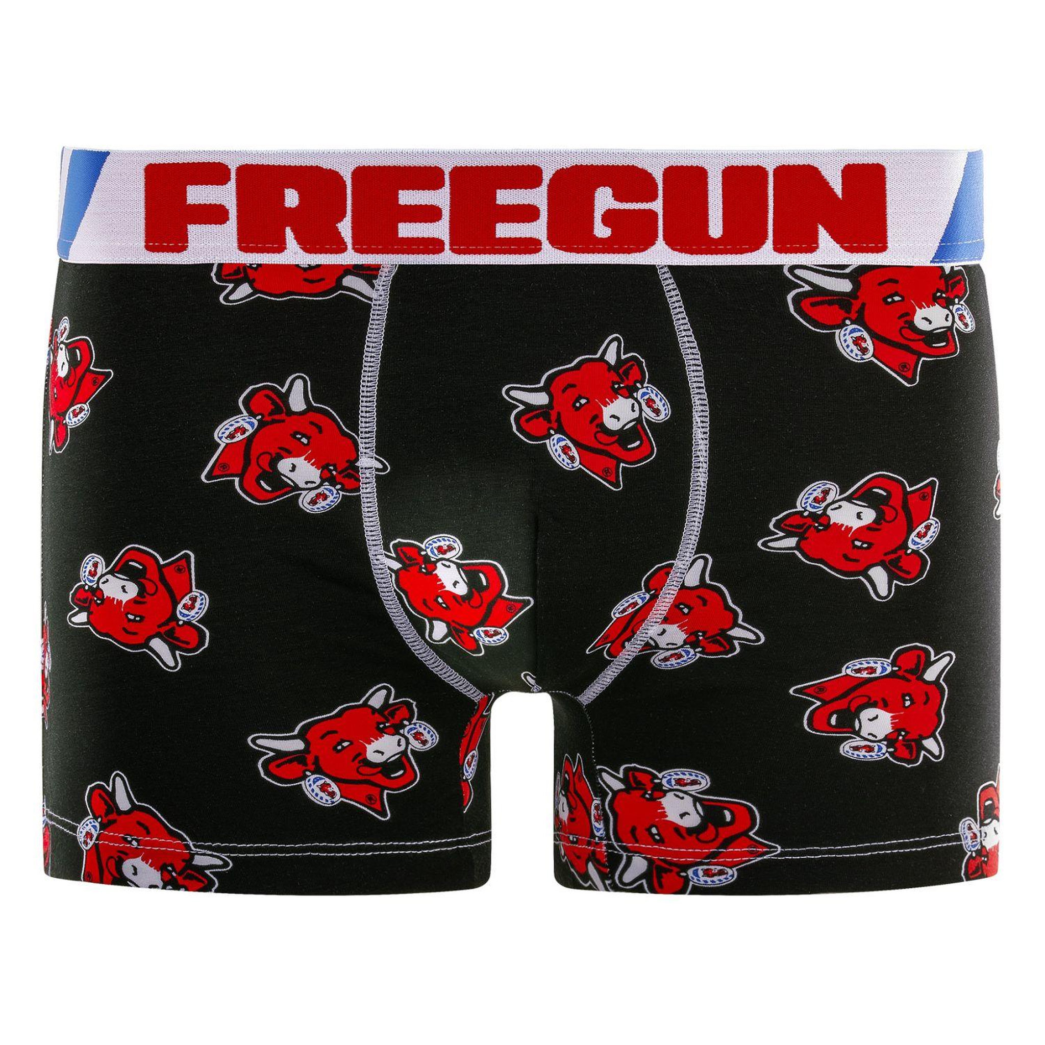 Voir la diapositive 3 : FREEGUN Lot de 4 boxers homme en coton la Vache qui Rit