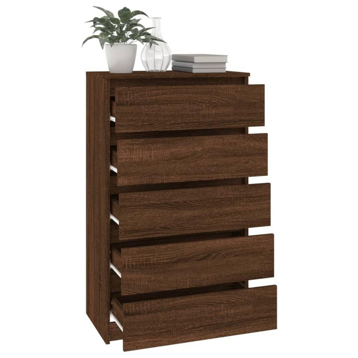 VIDAXL Commode Chene marron 60x36x103 cm Bois d'ingenierie