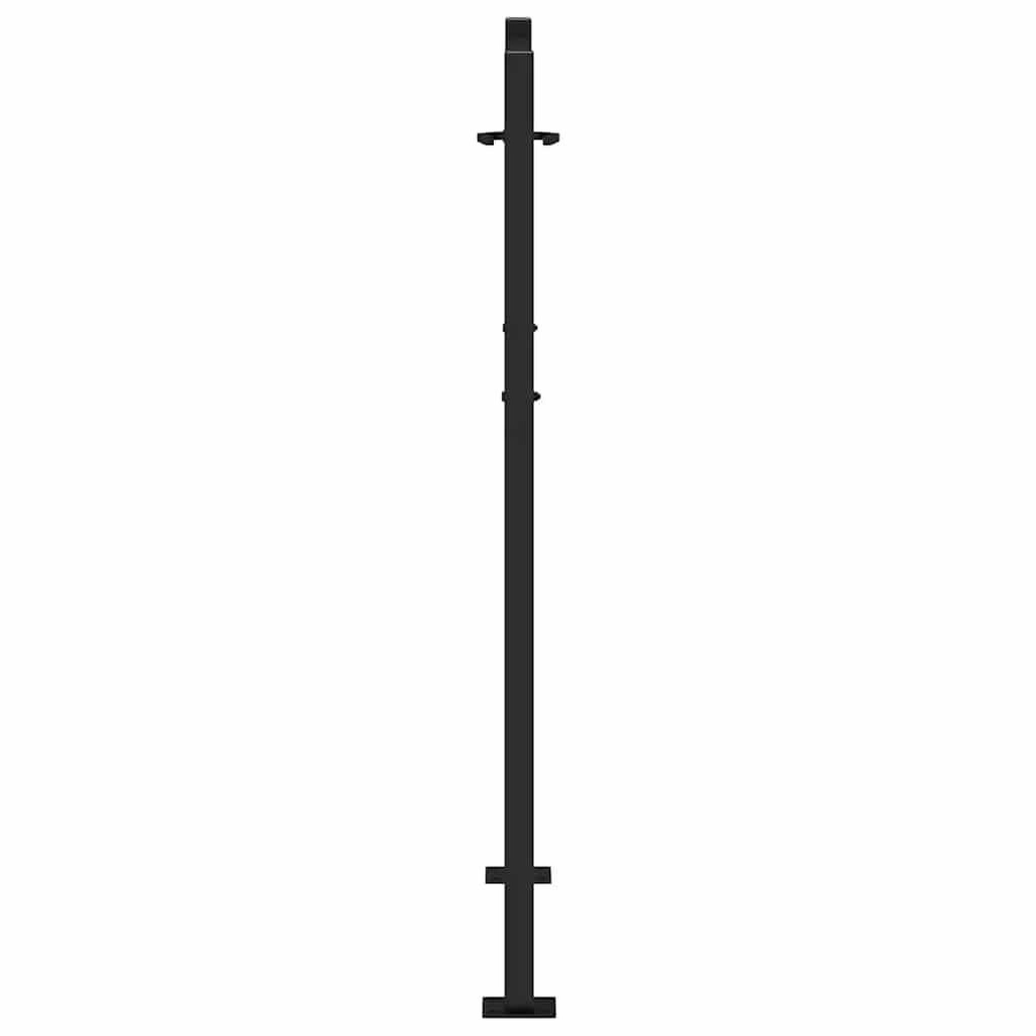 Voir la diapositive 5 : VIDAXL Portail de jardin noir 105x130 cm acier conception de vagues