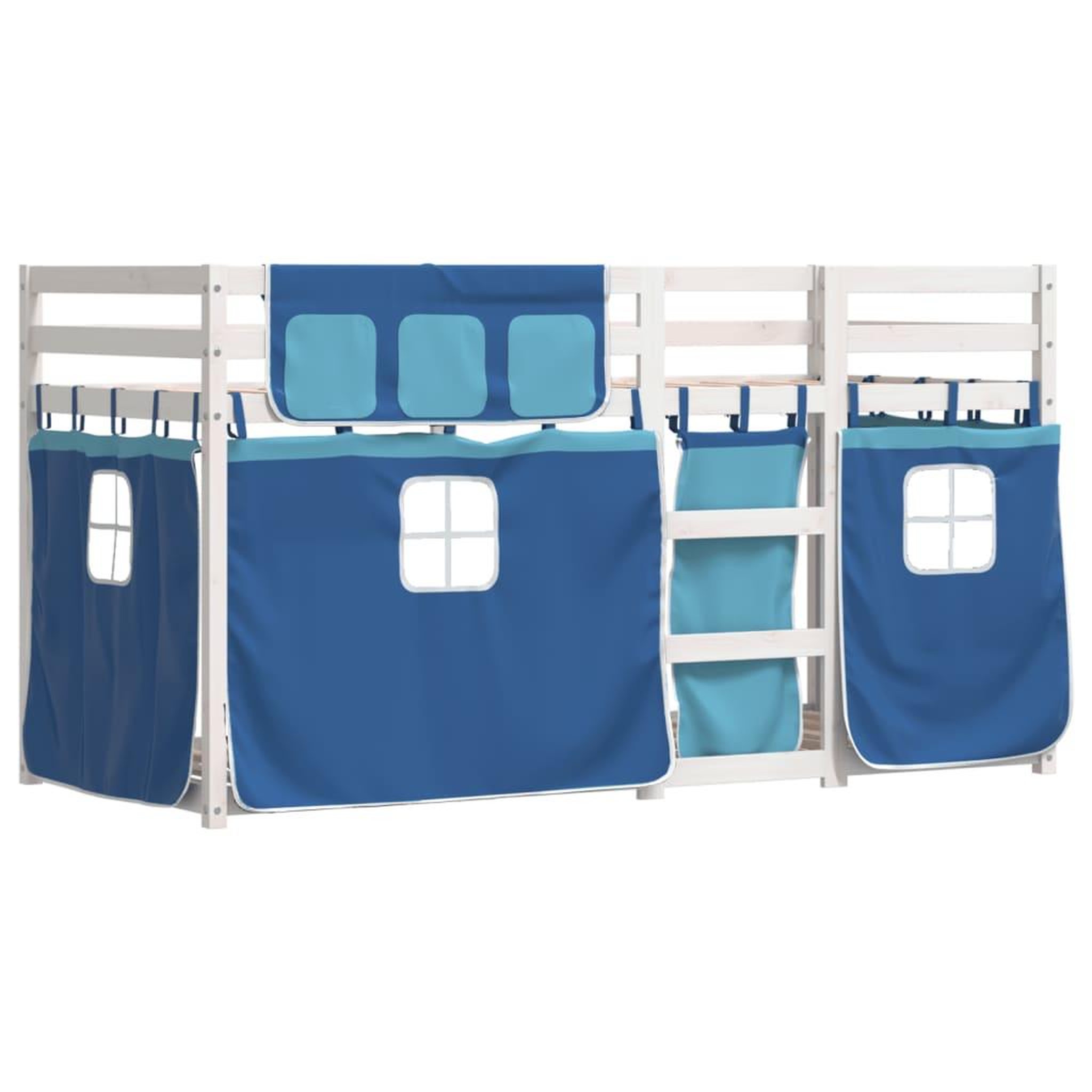 Voir la diapositive 3 : VIDAXL Lit superpose sans matelas bleu 80x200 cm bois de pin massif