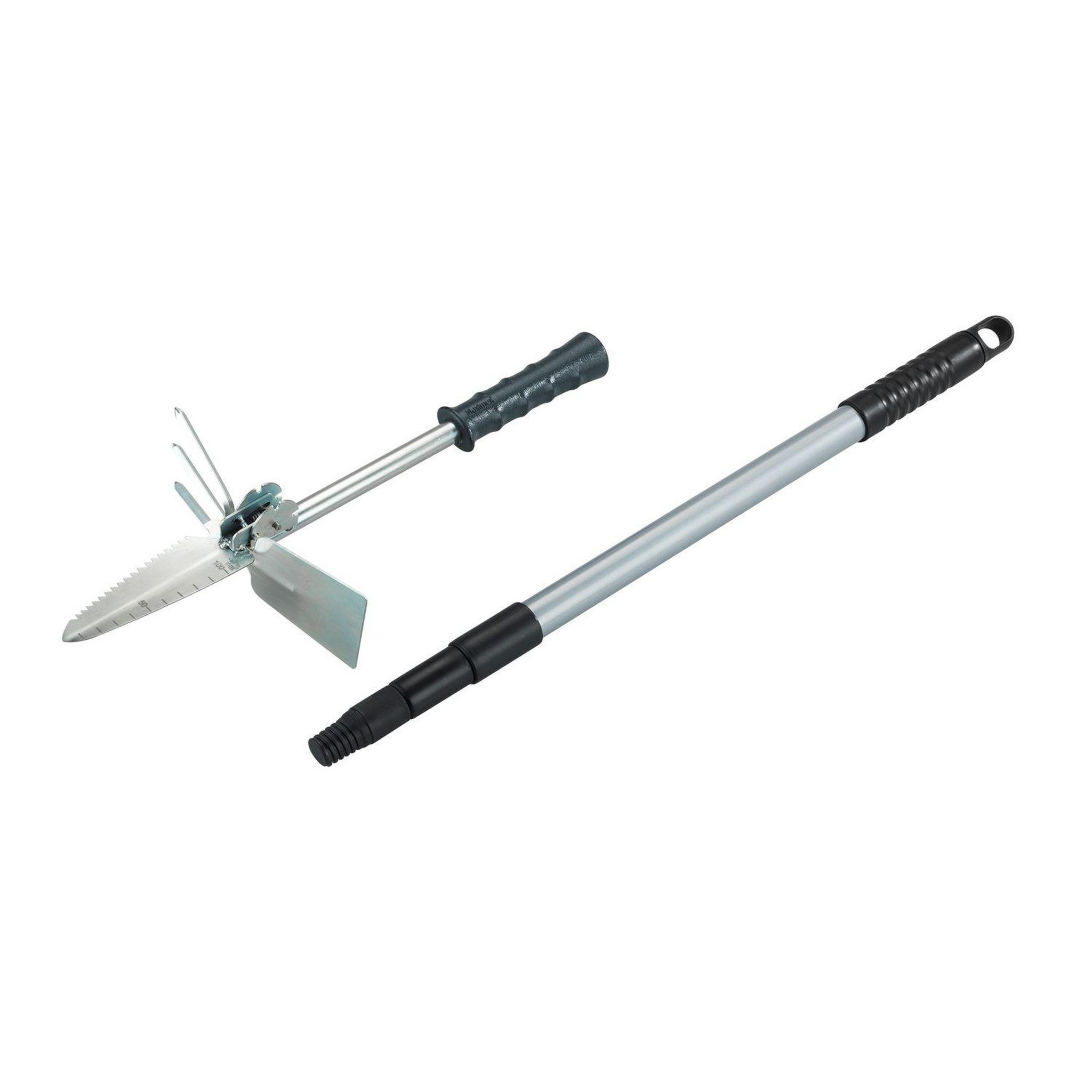Voir la diapositive 2 : Wenko Accessoire jardinage multifonctionnel avec manche télescopique - noir et gris