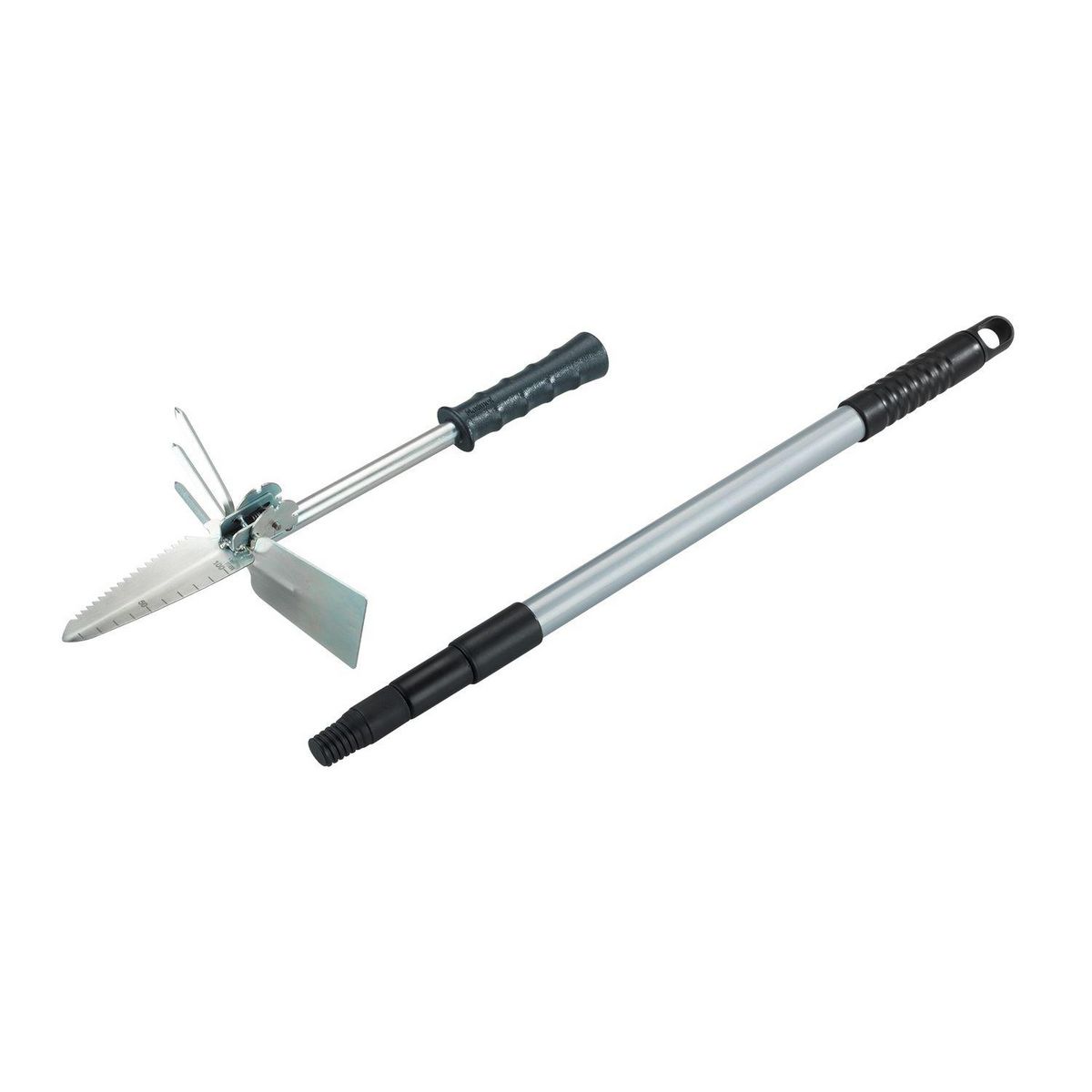 Wenko Accessoire jardinage multifonctionnel avec manche télescopique - Noir et gris