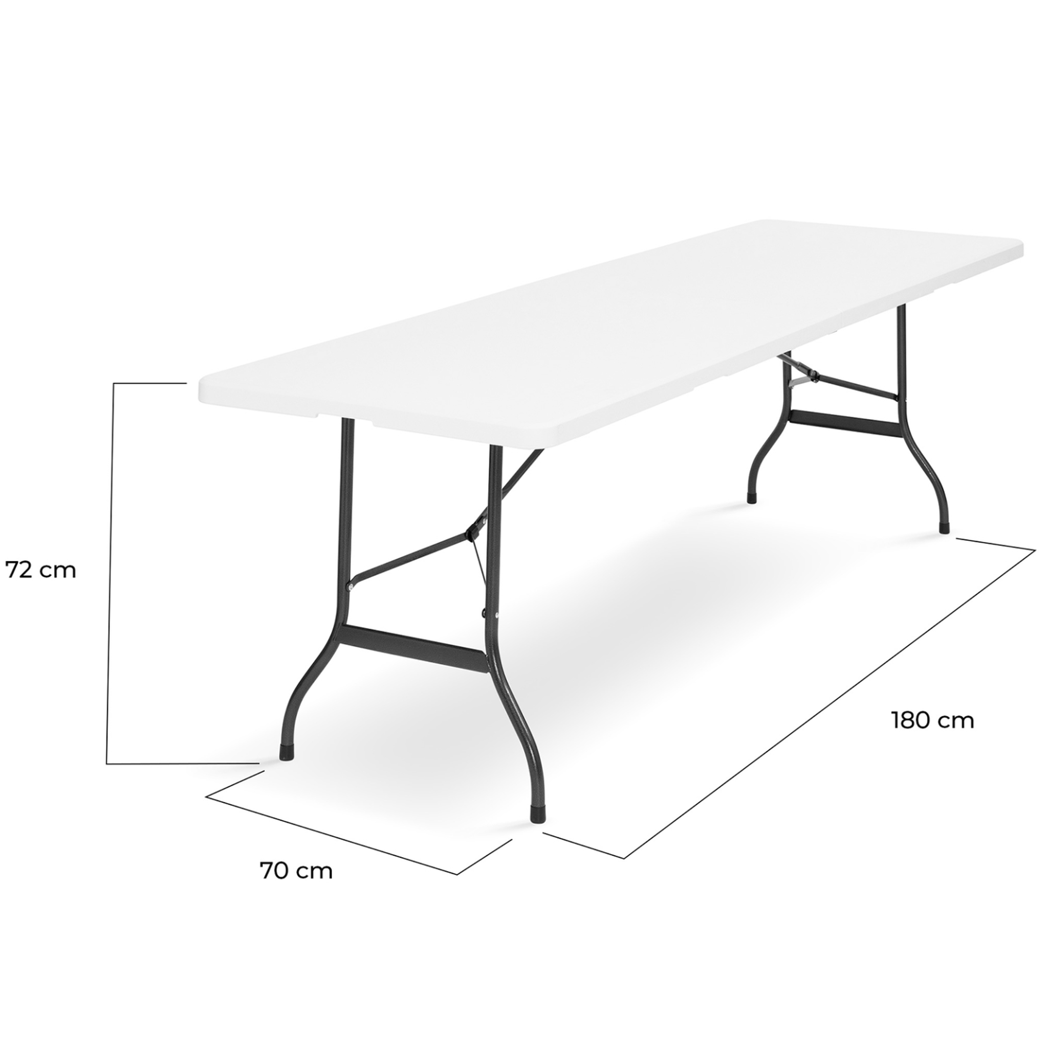 Voir la diapositive 5 : ID MARKET Lot de 2 tables pliantes d'appoint portables 180 cm pour camping ou réception