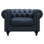 Voir la diapositive 2 : Habitat et Jardin Fauteuil Chesterfield  Aliza  - 111 x 82 x 70 cm - Noir