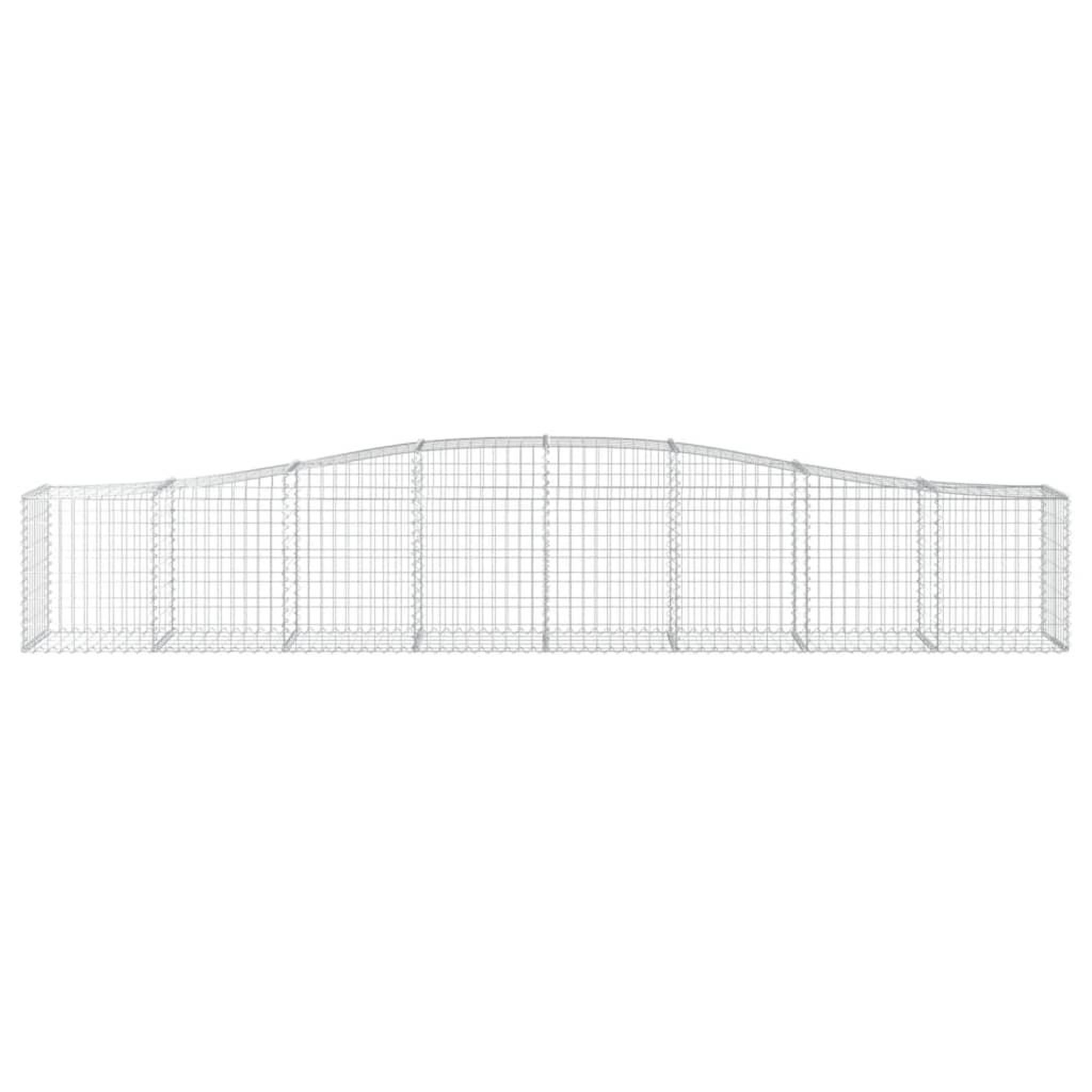 Voir la diapositive 4 : VIDAXL Paniers a gabions arques 25 pcs 400x50x60/80 cm Fer galvanise