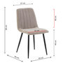 Voir la diapositive 4 : VS VENTA-STOCK Pack 4 chaises Sagi recouvertes de tissu beige