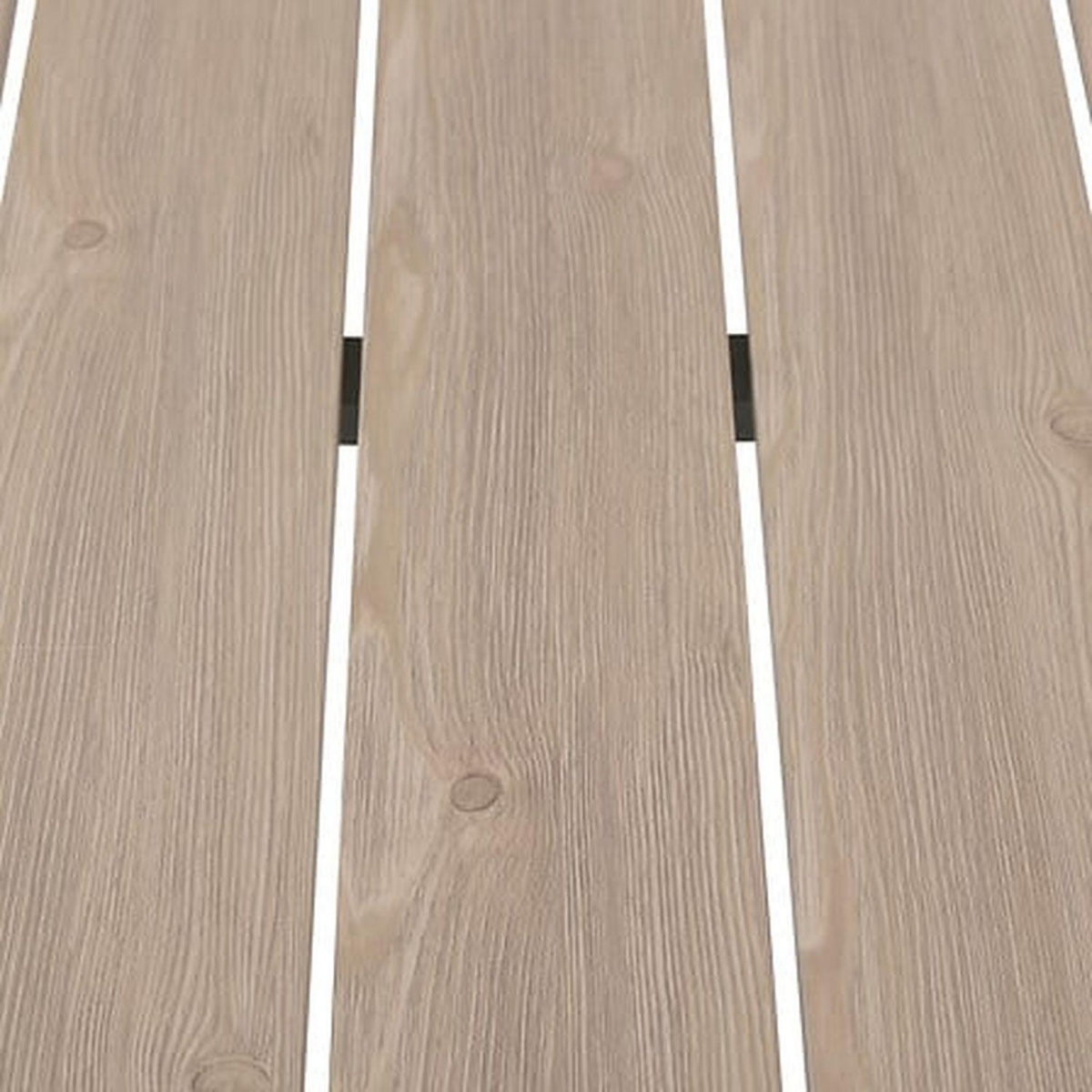 HESPERIDE Table de jardin fixe en aluminium effet bois 2 places EVASION