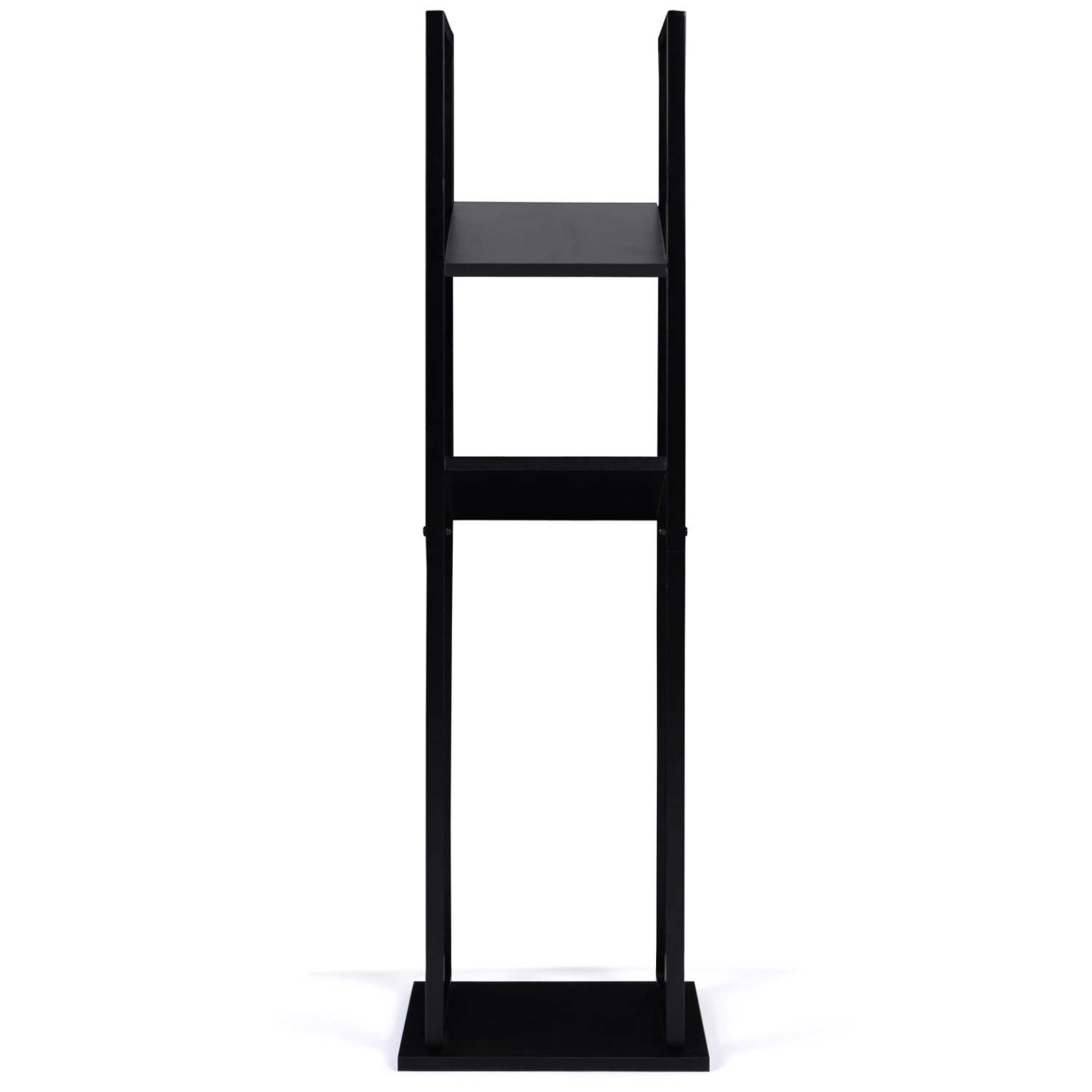 Voir la diapositive 3 : ID MARKET Range bûches vertical acier noir avec 2 étagères H.112 CM pour cheminée