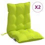 Voir la diapositive 2 : VIDAXL Coussins de chaise a dossier bas lot de 2 vert vif