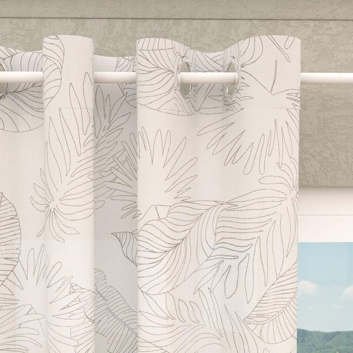 SOLEIL D'OCRE Voilage à oeillets spécial baie vitrée 280x250 cm CELIA, par Soleil d'Ocre