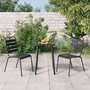 Voir la diapositive 1 : VIDAXL Ensemble a manger de jardin 3 pcs anthracite acier