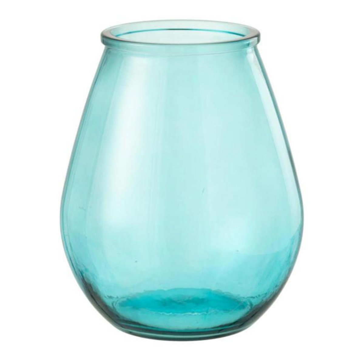 Paris Prix Vase Déco en Verre  Stripe  35cm Bleu Aqua