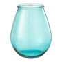 Voir la diapositive 1 : Paris Prix Vase Déco en Verre  Stripe  35cm Bleu Aqua