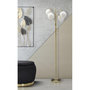 Voir la diapositive 6 : Paris Prix Lampadaire Design 4 Sphères  Glamy  176cm Blanc & Or