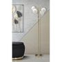 Voir la diapositive 6 : Paris Prix Lampadaire Design 4 Sphères  Glamy  176cm Blanc & Or