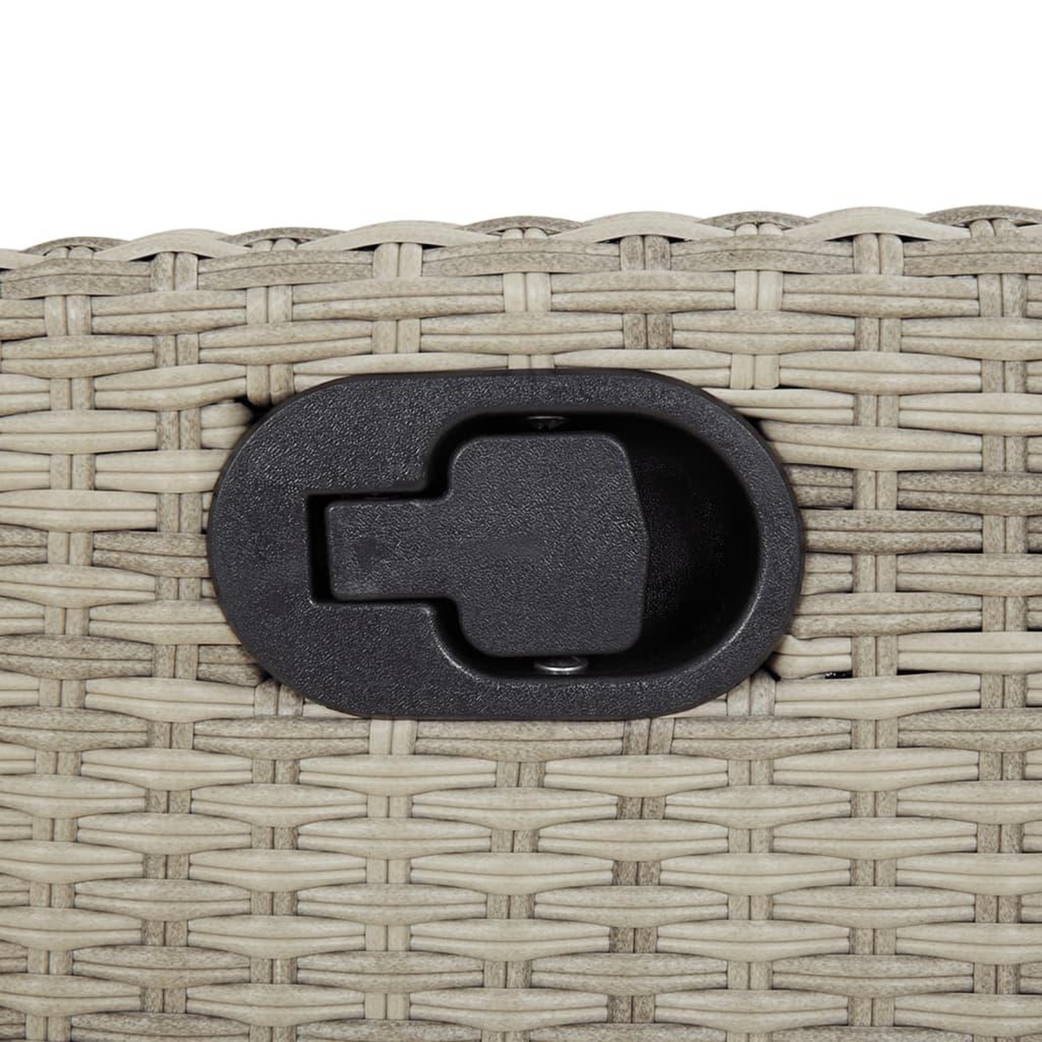 Voir la diapositive 5 : VIDAXL Ensemble a manger de jardin et coussins 9 pcs gris clair rotin