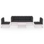 Voir la diapositive 3 : VIDAXL Salon de jardin 6 pcs avec coussins Bois de pin massif