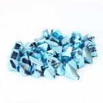 ATMOSPHERA Pierres de table décoratives brillantes - Carré - Bleu glacier