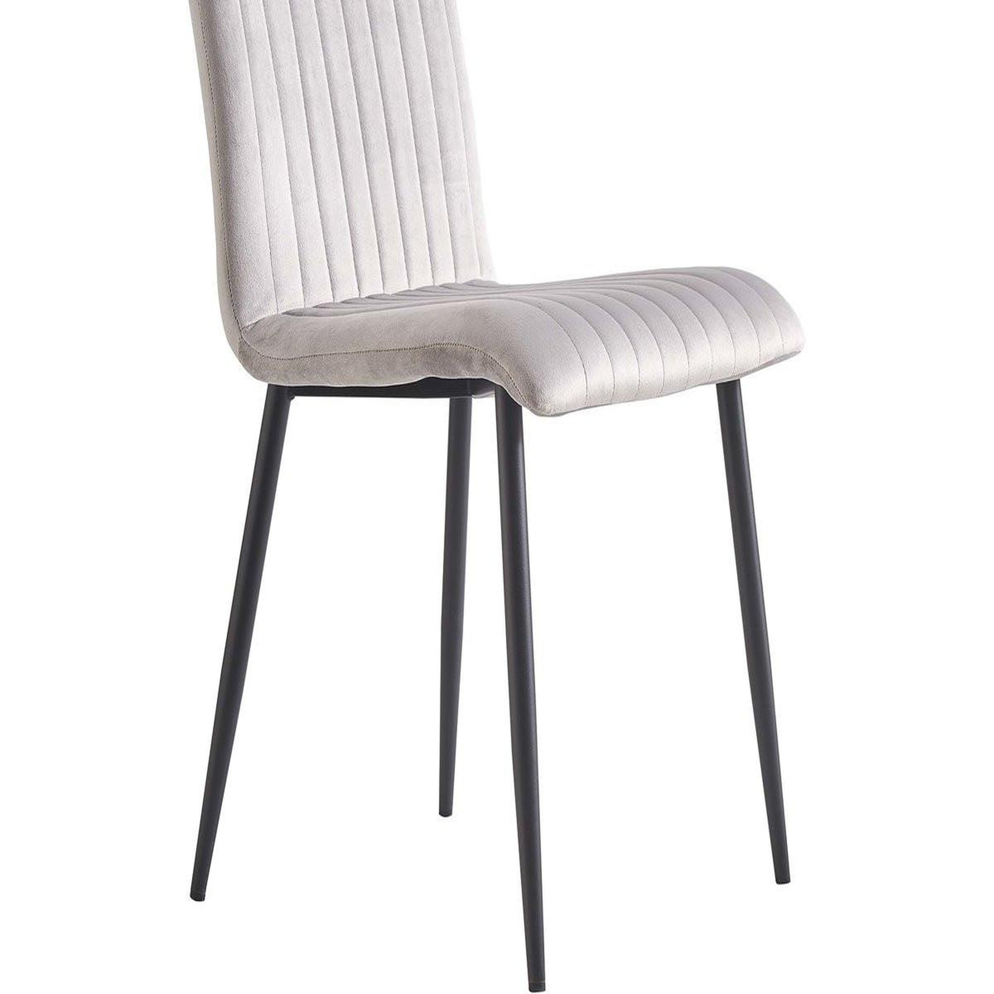 Voir la diapositive 5 : Habitat et Jardin Lot de 2 chaises en velours  henley  - gris clair