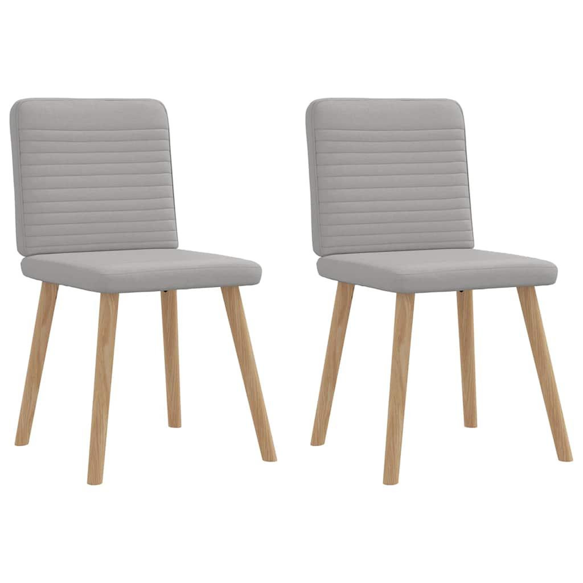 VIDAXL Chaises a manger lot de 2 gris nuage tissu