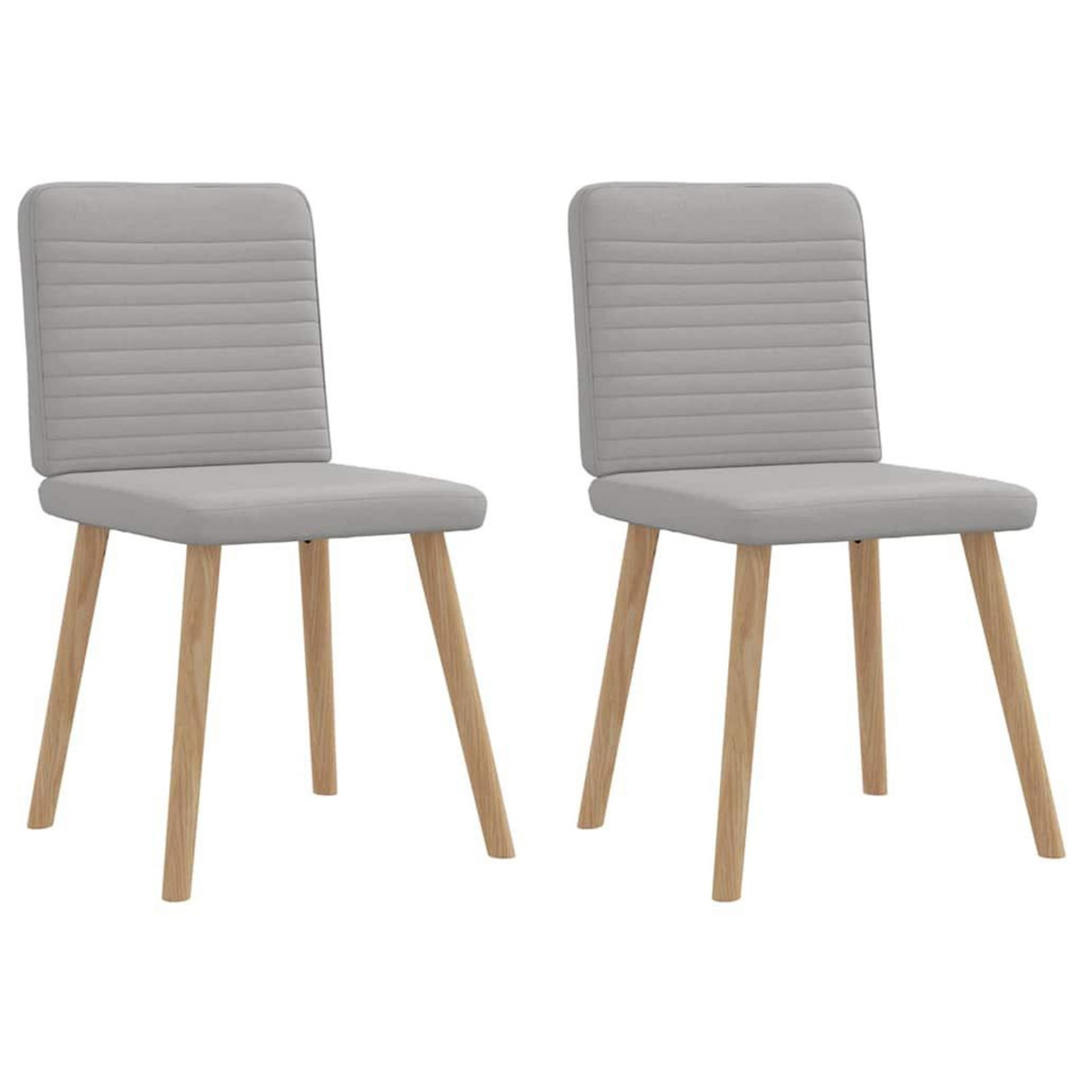 VIDAXL Chaises a manger lot de 2 gris nuage tissu