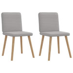 VIDAXL Chaises a manger lot de 2 gris nuage tissu