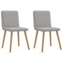 Voir la diapositive 1 : VIDAXL Chaises a manger lot de 2 gris nuage tissu