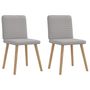 Voir la diapositive 1 : VIDAXL Chaises a manger lot de 2 gris nuage tissu