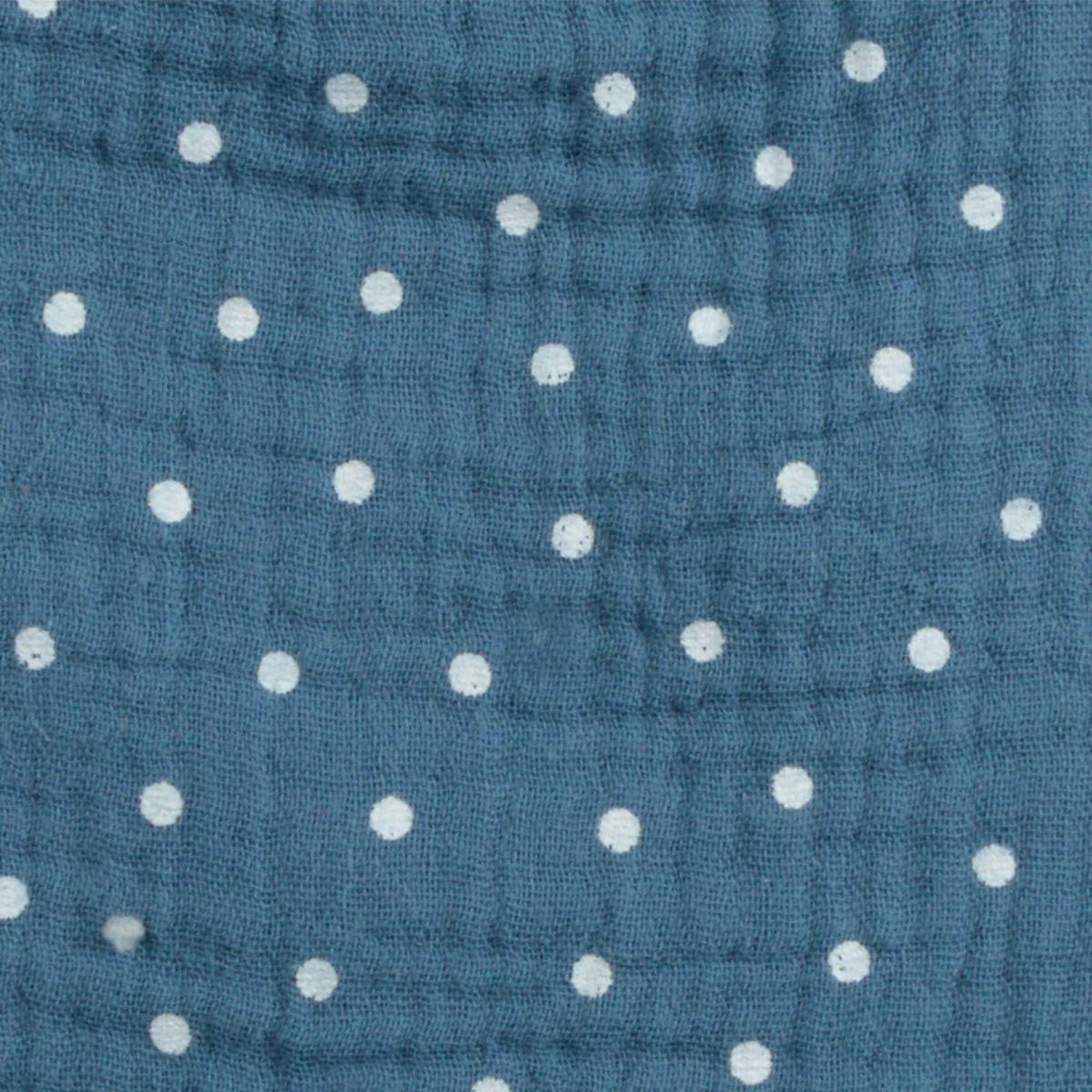 Voir la diapositive 2 : BEBE DOUCEUR Couverture pour bébé  coton  75x75cm bleu foncé