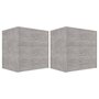 Voir la diapositive 2 : VIDAXL Tables de chevet 2 pcs Gris béton 40x30x40 cm Bois d ingénierie