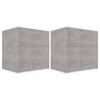 Voir la diapositive 2 : VIDAXL Tables de chevet 2 pcs Gris béton 40x30x40 cm Bois d ingénierie