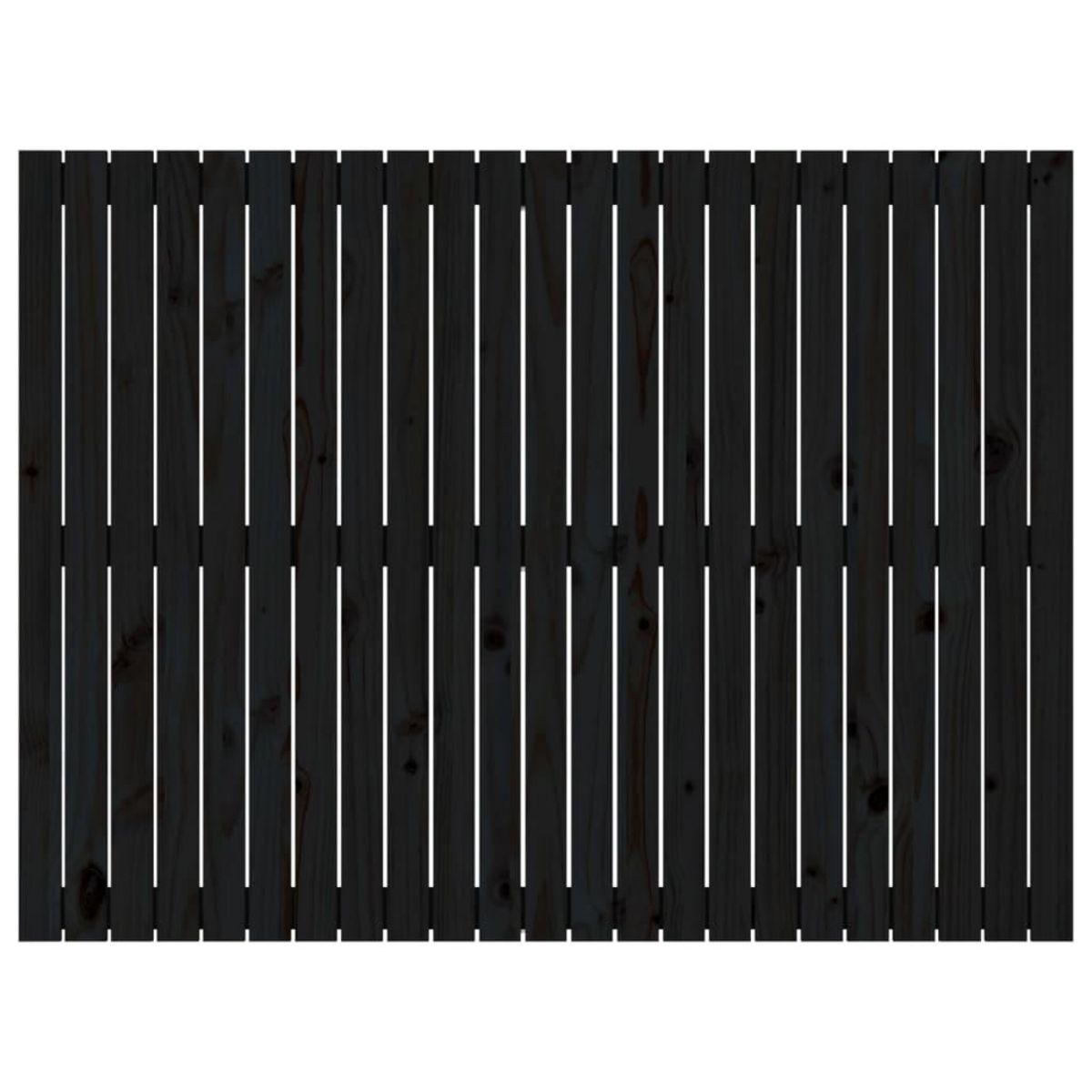 VIDAXL Tete de lit murale Noir 146,5x3x110 cm Bois massif de pin