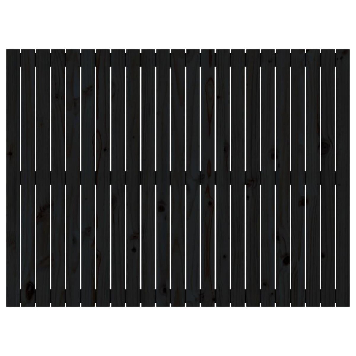 VIDAXL Tete de lit murale Noir 146,5x3x110 cm Bois massif de pin