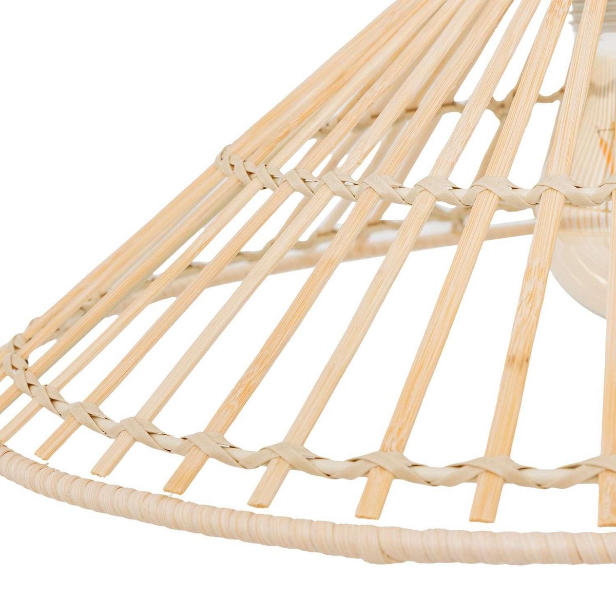 ATMOSPHERA Suspension cône en bambou naturel - Diam 36 cm - Beige