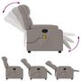 Voir la diapositive 5 : VIDAXL Fauteuil de massage inclinable Taupe Tissu