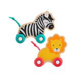 FISHER PRICE FISHER-PRICE Animaux a pousser en bois os - JFN19
