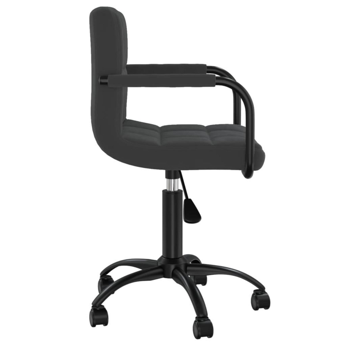 VIDAXL Chaises pivotantes a manger lot de 4 noir velours